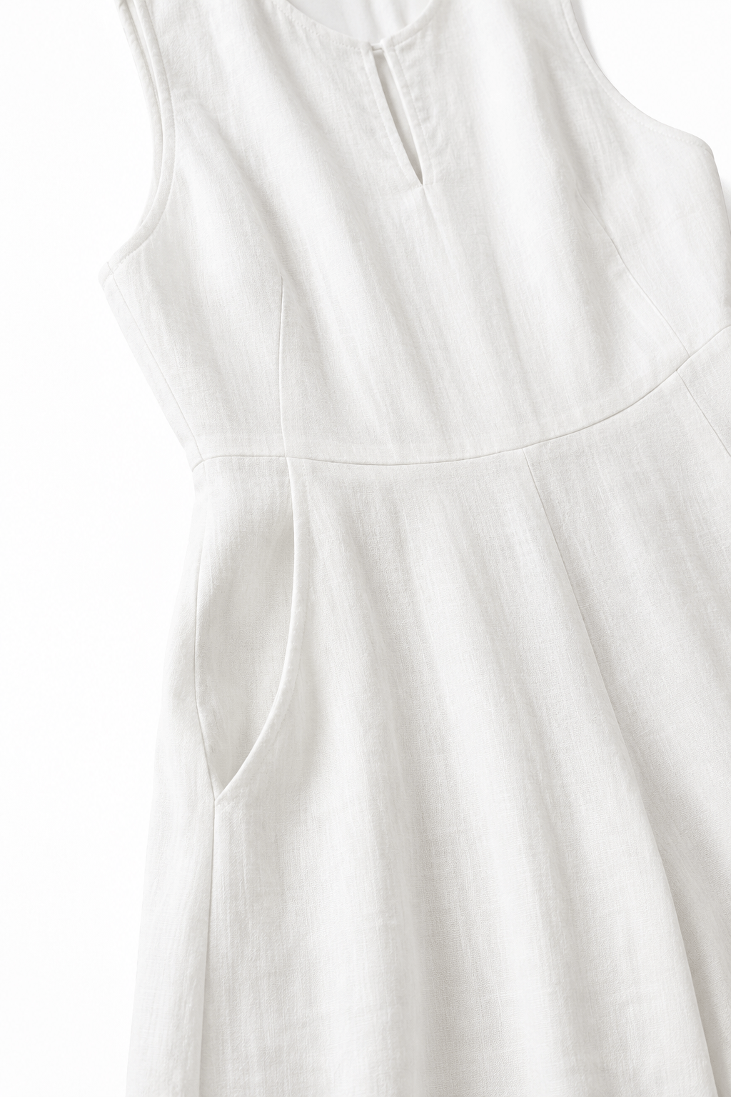 Comfortable women's apparel one-piece with convenient pockets