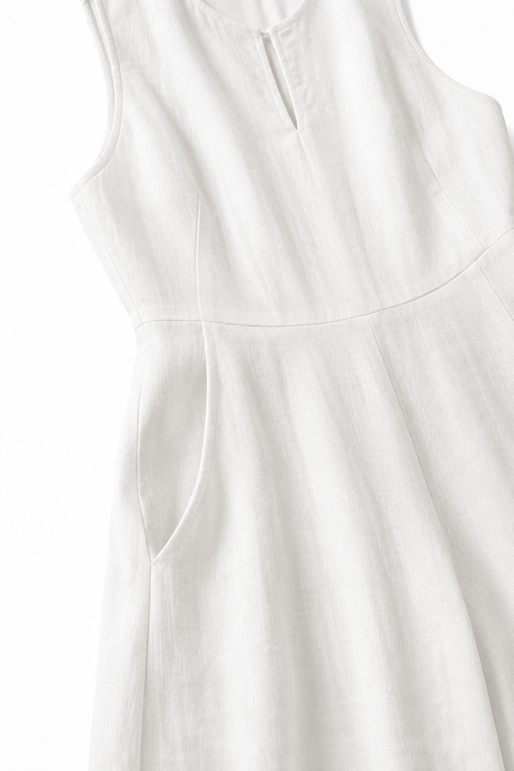 Comfortable women's apparel one-piece with convenient pockets