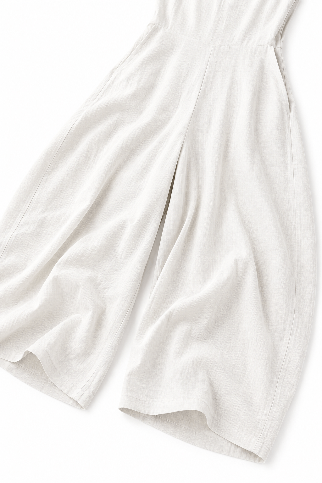 Stylish wide-leg jumpsuit showcasing a flattering V-neck design