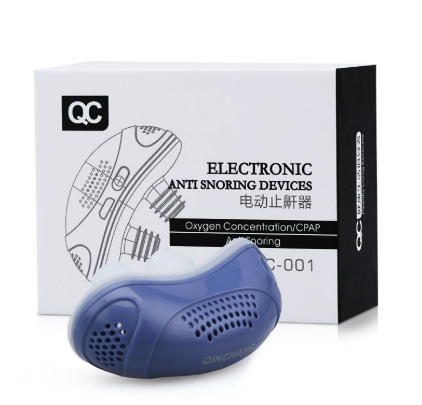 Compact snoring solution gadget placed on a clean white surface