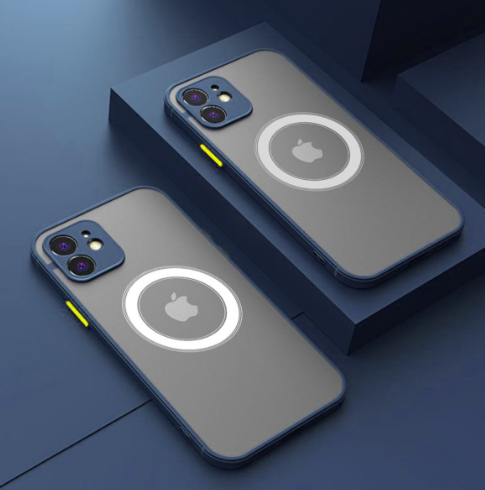 Transparent protective phone case displaying sleek design and camera guard