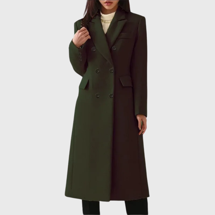 Elegant winter outerwear midi coat in a stylish tailored silhouette