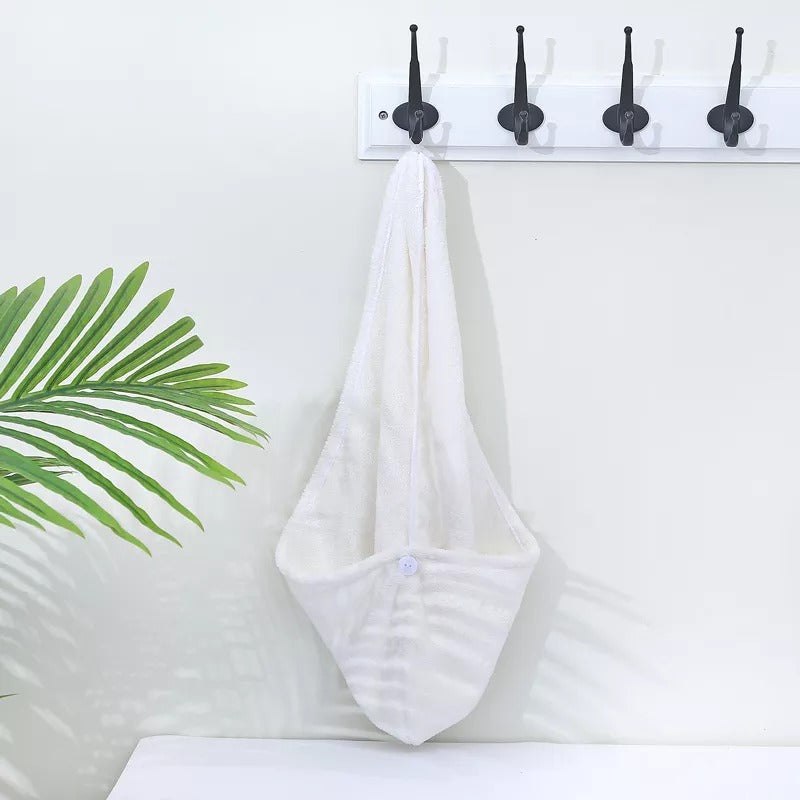 Microfibre hair towel wrap cap for women