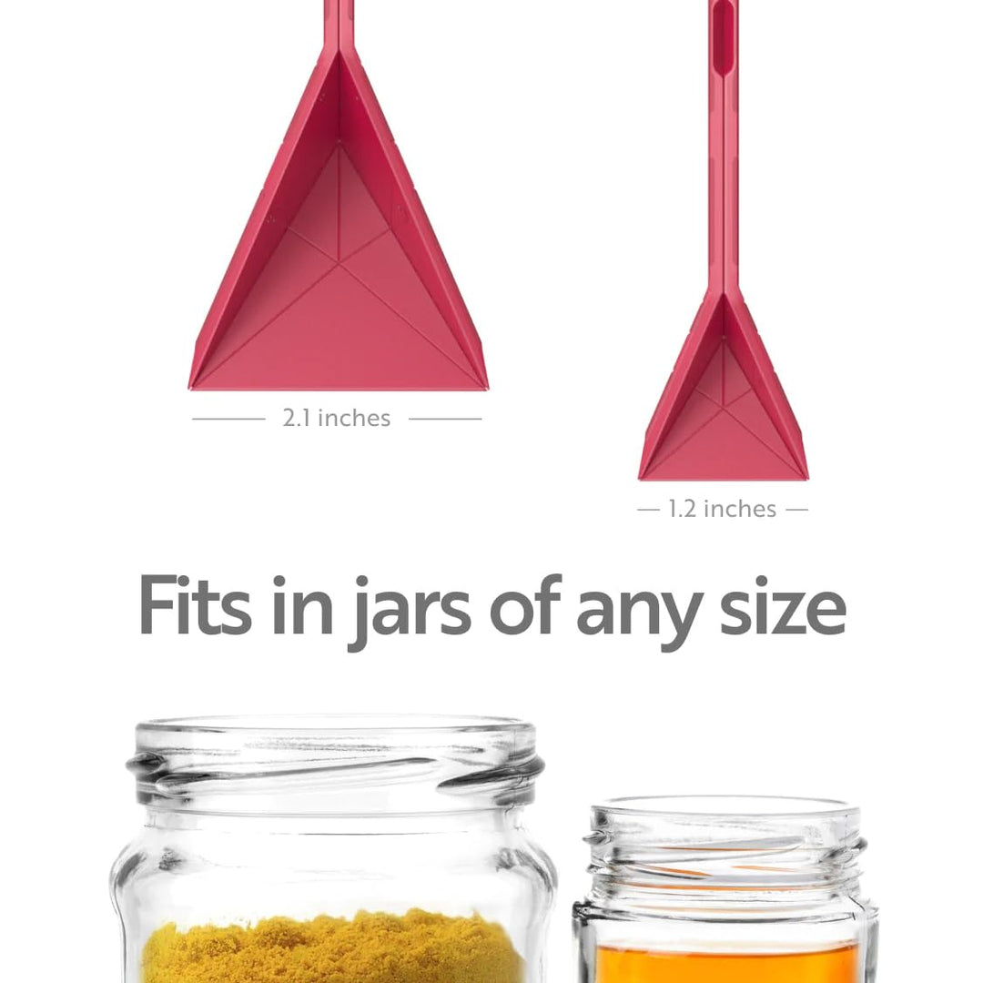 Space saving folding measuring spoon set for baking