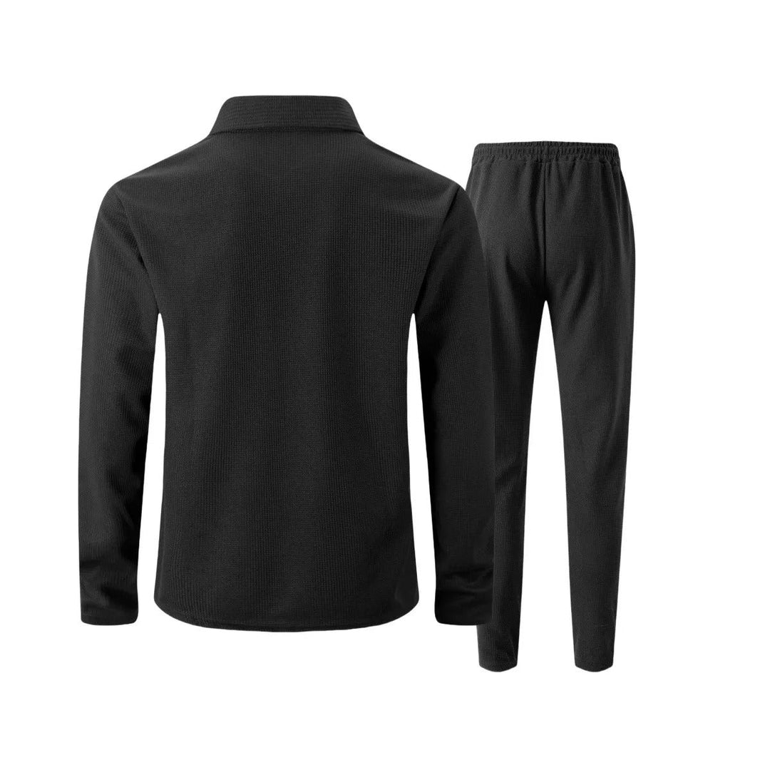 Stylish mens fashion zip set featuring comfortable activewear fabric