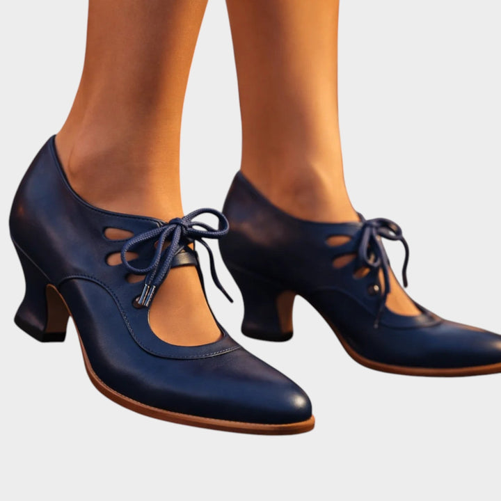 Full angle view of elegant women's footwear ready for formal occasions