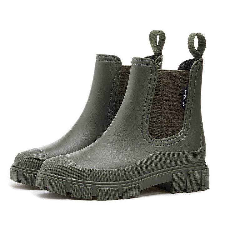 Black non-slip footwear for women displayed on a clean white background