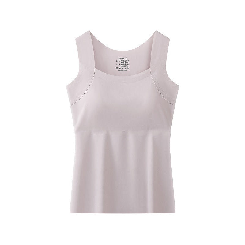 Back view of a comfortable women's basic tank top for summer fashion and everyday wear