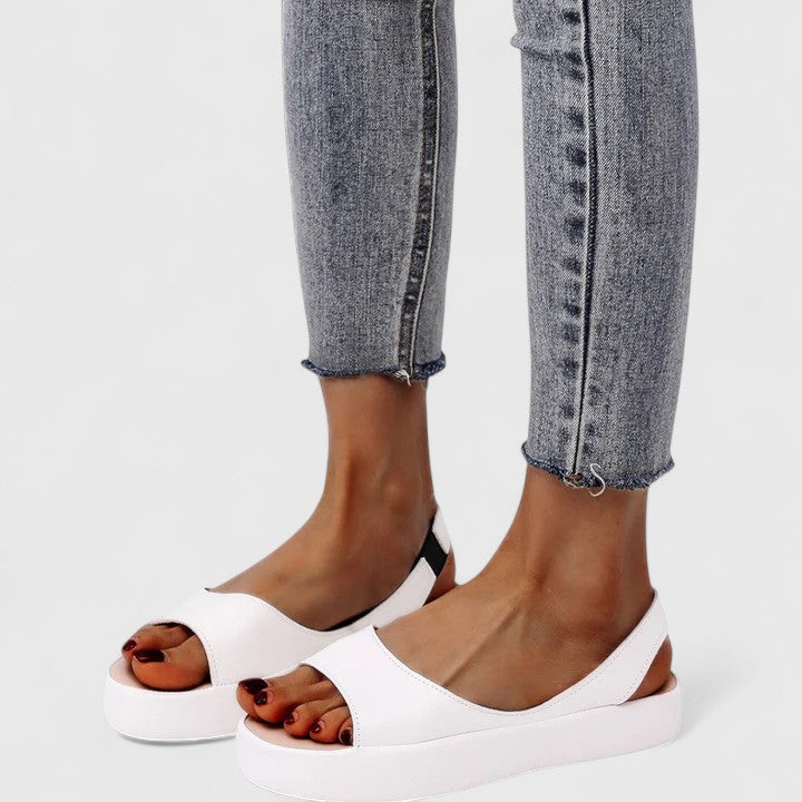 Summer footwear womens peep toe wedge platform sandals