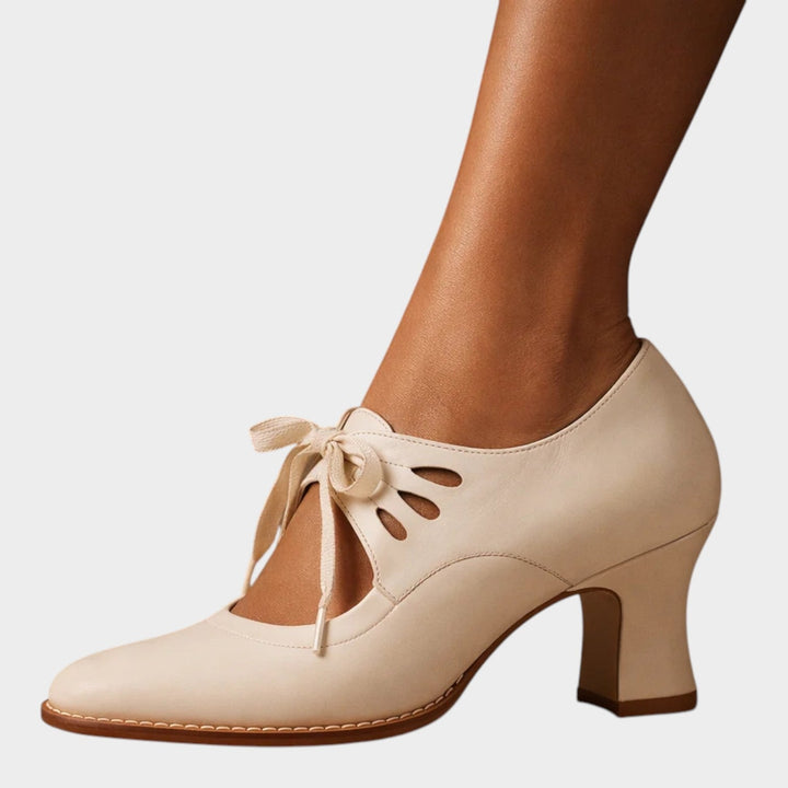 Pair of versatile women's footwear styled for professional office wear