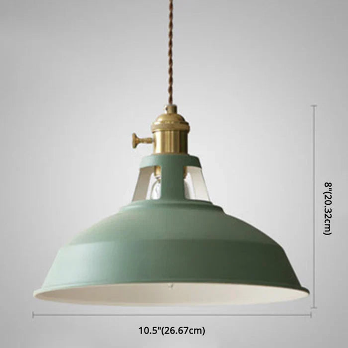 Decorative retro pendant lamp adding charm to a restaurant setting