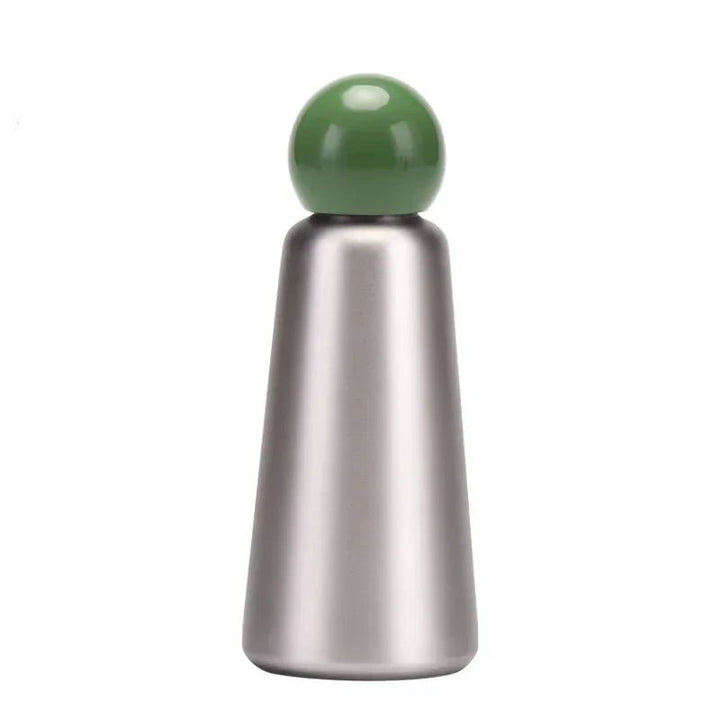 Wide mouth insulated bottle for easy ice cube insertion