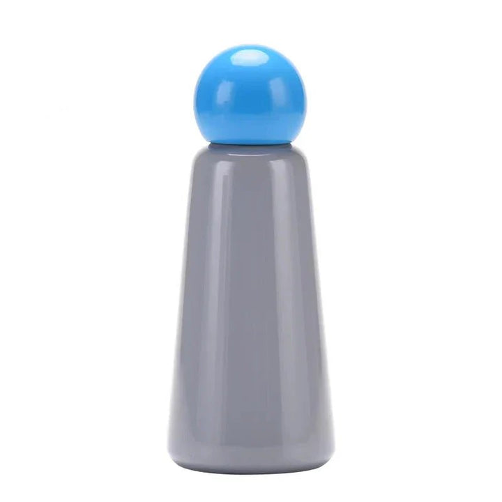 Daily use insulated water bottle highlighting ergonomic shape