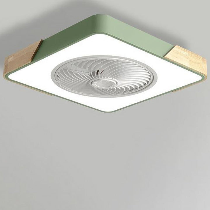 Close-up of the stylish acrylic ring and modern integrated LED lighting fixture