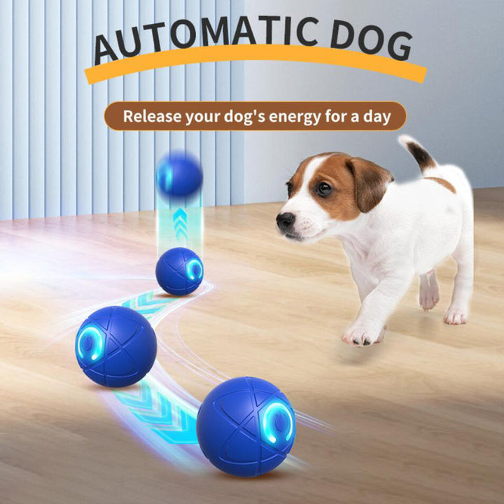Smart automatic pet toy ball in vibrant colors for engaging cats and dogs in play