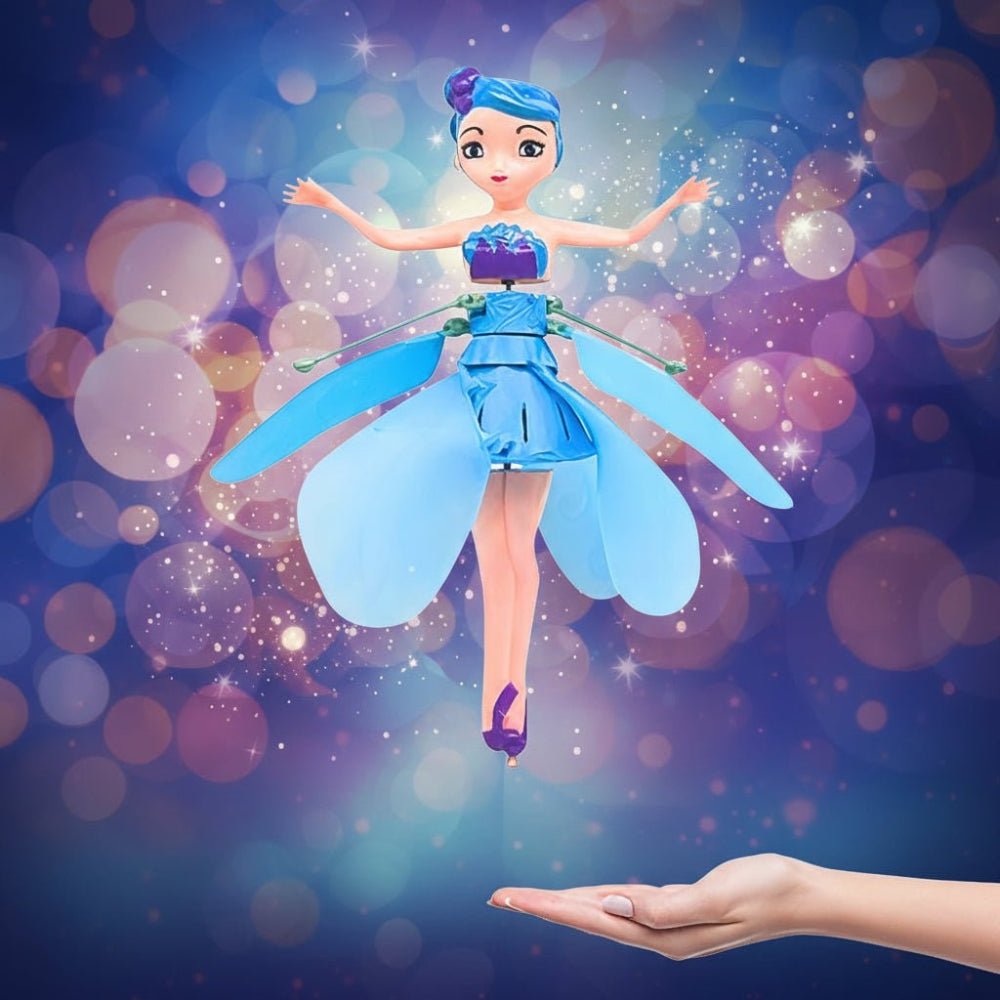 Kids interactive flying fairy toy in flight controlled by hand sensor technology
