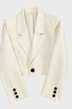Jonah | Women’s Cropped Blazer with Notched Lapel
