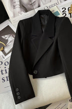 Jonah | Women’s Cropped Blazer with Notched Lapel