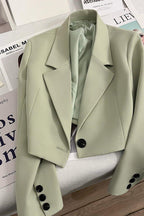 Jonah | Women’s Cropped Blazer with Notched Lapel