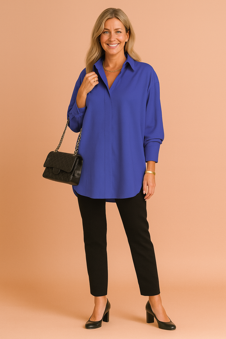 Professional office wear womens shirt with a comfortable loose fit