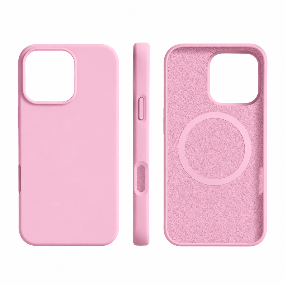 Silicone iPhone case in matte texture highlighting camera protection bezel