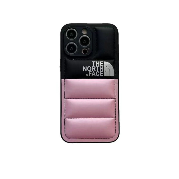 Soft touch fashionable iPhone case in puffer style with enhanced drop protection