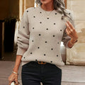 Wilma | Women’s Polka Dot Long Sleeve Pullover Sweater