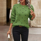 Wilma | Women’s Polka Dot Long Sleeve Pullover Sweater