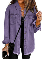 Zalia | Women’s Oversized Button Front Denim Jacket