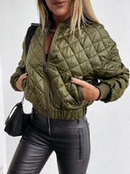 Winona | Women’s Quilted Long Sleeve Bomber Jacket