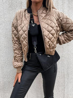 Winona | Women’s Quilted Long Sleeve Bomber Jacket