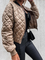 Winona | Women’s Quilted Long Sleeve Bomber Jacket