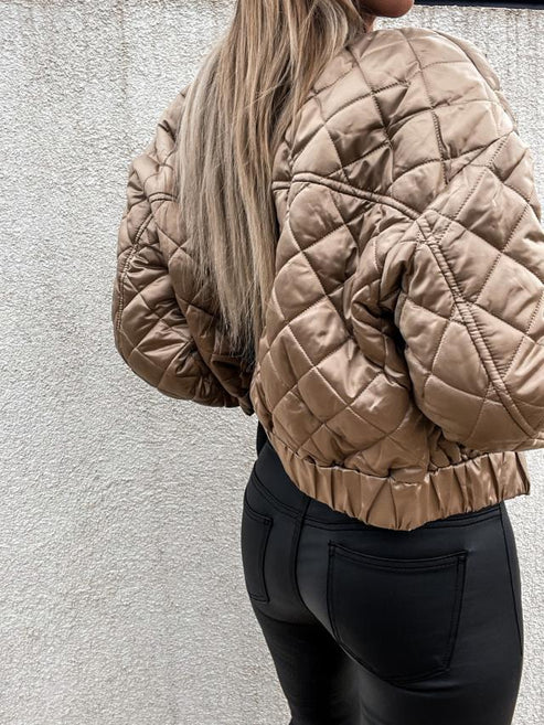 Winona | Women’s Quilted Long Sleeve Bomber Jacket