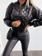 Winona | Women’s Quilted Long Sleeve Bomber Jacket