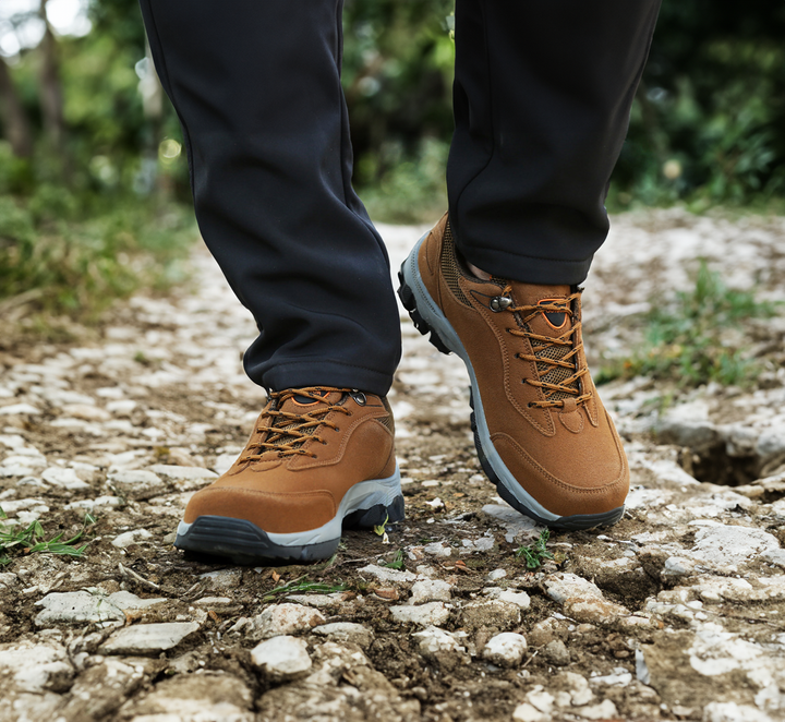 Mens orthopedic walking shoes showcasing breathable mesh upper and comfort fit