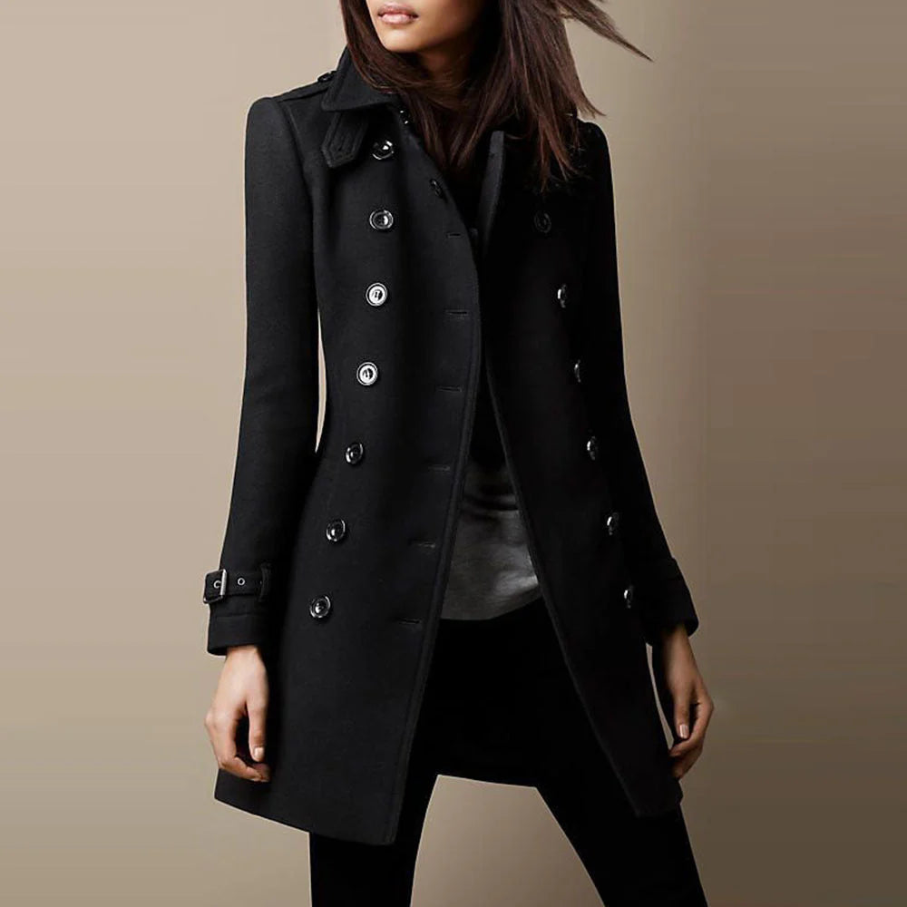 Marcella | Women’s Double Breasted Long Coat