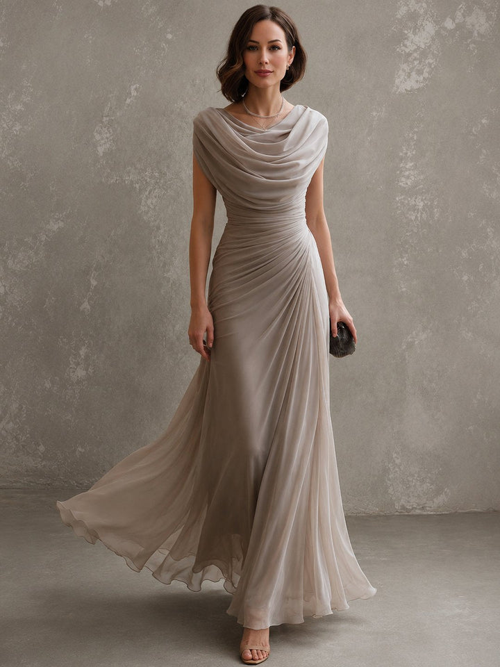 Womens Maryjane maxi dress, elegant long evening party dress front view