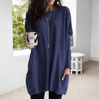 Brianna | Women’s Pocket Long Sleeve Tunic Sweater