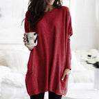 Brianna | Women’s Pocket Long Sleeve Tunic Sweater
