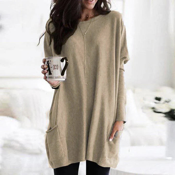 Brianna | Women’s Pocket Long Sleeve Tunic Sweater