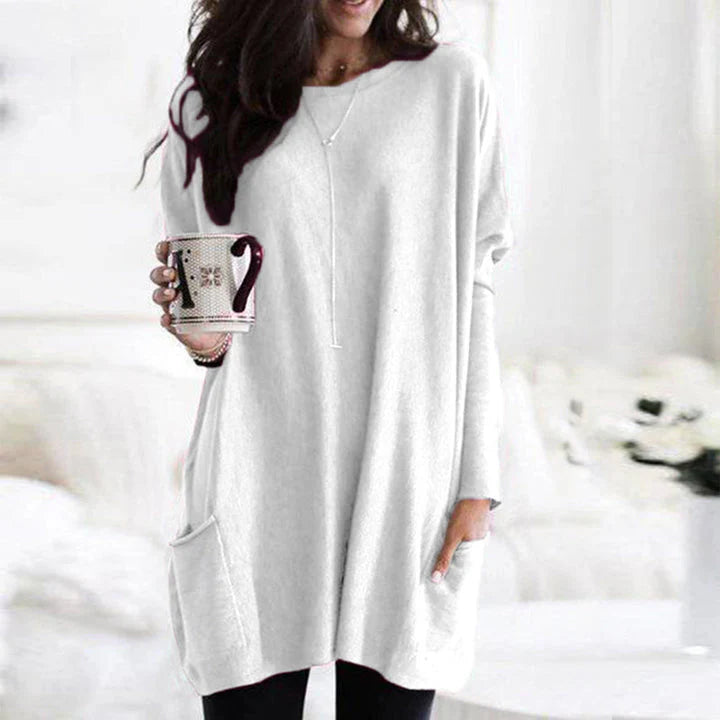 Brianna | Women’s Pocket Long Sleeve Tunic Sweater