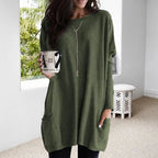 Brianna | Women’s Pocket Long Sleeve Tunic Sweater