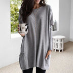 Brianna | Women’s Pocket Long Sleeve Tunic Sweater