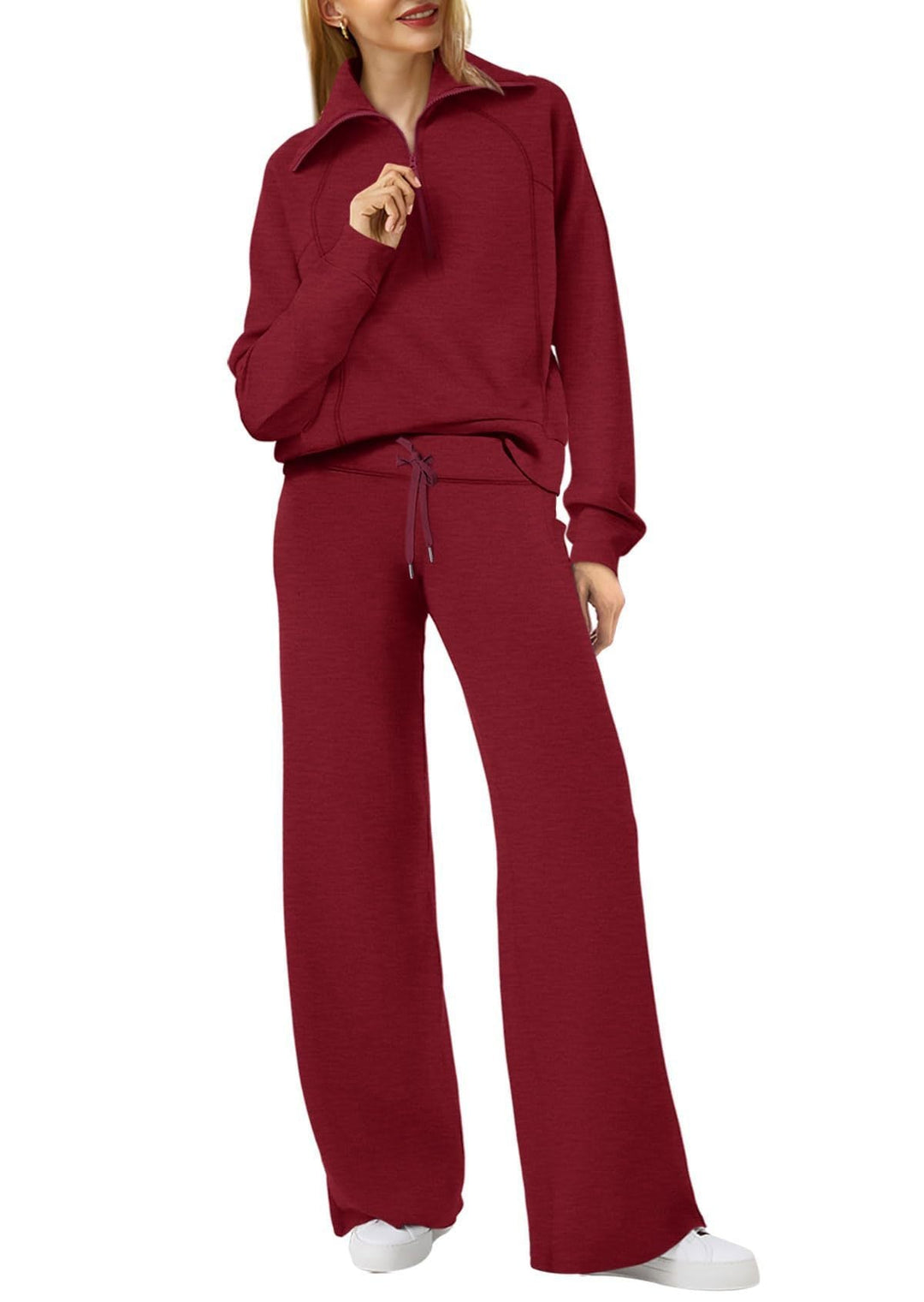 Ankle hem view of the relaxed straight leg pants from the matching set