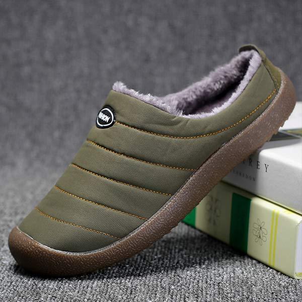 Men's winter lined slippers for warm indoor comfort