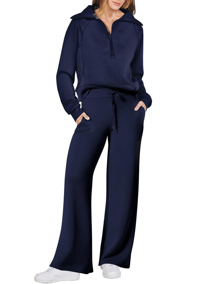 Detailed shot of the ribbed hem and cuffs on the women's activewear top