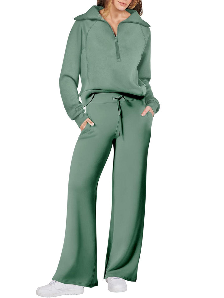 Pocket detail on the straight leg lounge pants for a functional design