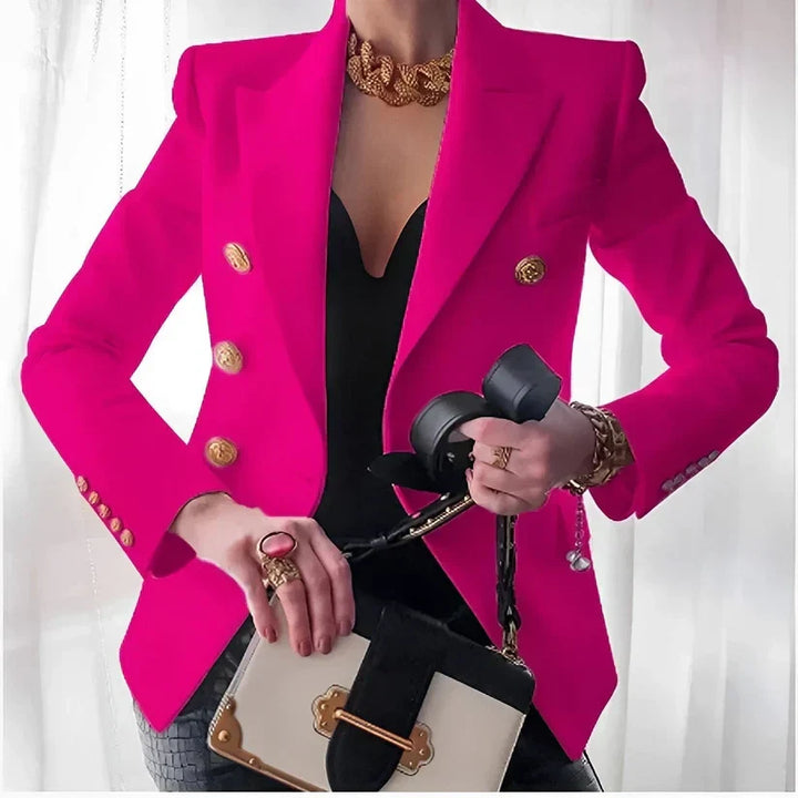 Textured fabric detail of a professional office wear tailored jacket