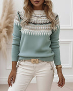 Sarah | Women’s Fair Isle Round Neck Sweater