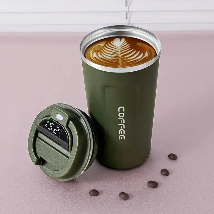 Smart temperature display thermal mug for everyday hydration